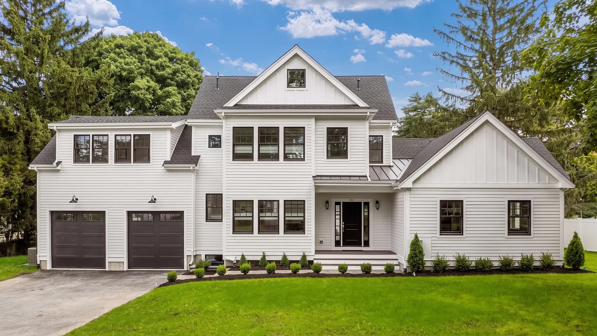 Finished home exterior